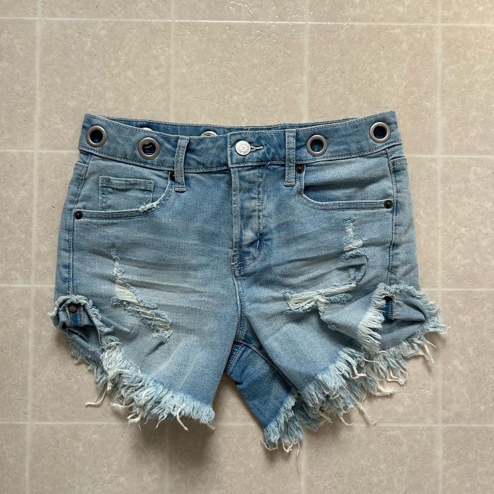 Distressed Denim Women Shorts